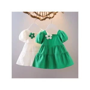 0-3 Years Old 4 Year Old Girl Summer Bubble Sleeve Floral Princess Dresses