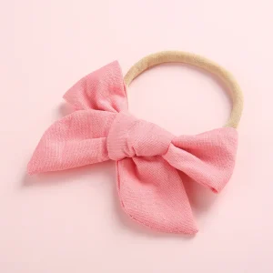 0-4 Year Unisex Baby Girl Hair Accessories Handmade Bow Nylon Hair Band for Children