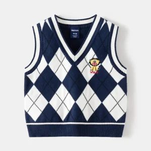 1-6 Years Winter Knitted Baby Kids Vest Toddler Boys Sweaters Design