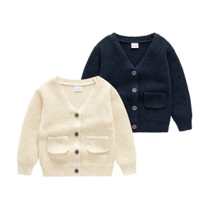 1 Pcs Custom Tag 100% Cotton Autumn Winter Newborn Infant Toddler Boys Girls Clothes Baby Neutral Jacket