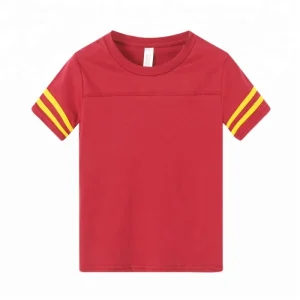 100% Cotton Boy’s T shirt with Stripe Sleeve T shirt for Boy