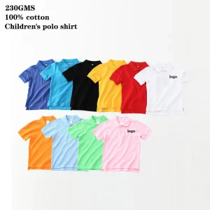 100% Cotton Kids Polo Shirt Boy Shirt Custom logo Boys T-shirts & Polo Shirts