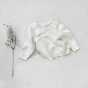 100% Cotton Long Sleeve Baby Girls Boys Sweater Coat Spring Autumn Solid Pattern Knitwear Newborns Cardigan