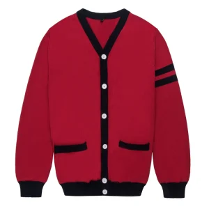 100% Organic Cotton Knit Cardigan Winter School Sweater Uniform Boys Varsity Primary Designs Button Baby Kids Varsity Uniform