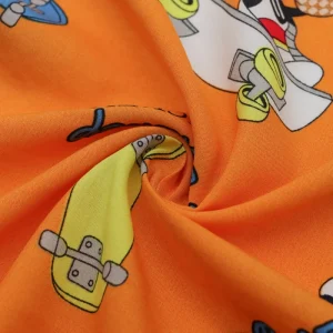 100% Rayon Printed Girls Sleepwear Pajamas 45*45 Lightweight Chiffon Stretch Breathable Eco Friendly Woven Dobby Bedding