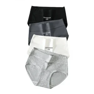10A Antibacterial Extended Crotch Women’s Panties Breathable Pure Cotton Mid Waist Simple Triangle Panties for Teen Girls