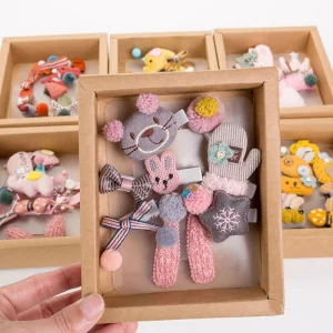 10pcs set Handmade Fabric Children’s Hairpin Set Baby Hairpin Headwear Infant Cute Hair Accessories