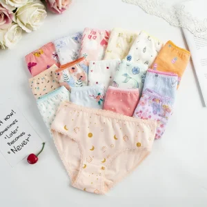 12 pieces Factory Sales Little Girl Boxer Shorts for Children Children’s Underwear Girls Briefs