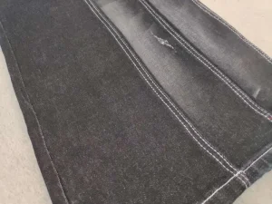 12oz Cotton Spandex Black Denim Fabric for Men’s Jeans Trousers