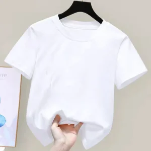 180gsm Fabric Tie Dye Printed Children Boy Girl New Summer Short Sleeve T Shirt Cute Style White Solid Color Tops
