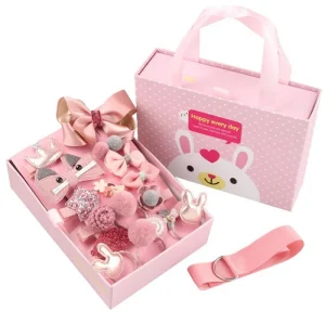 18pcs Set Cute Glitter Hair Ties Hairpins Clip Set for Girls Baby Girls Kids Hairpins Hair Clips Accessories