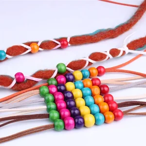 1set Reggae Style Dirty Braid Wig Accessory Beaded Hair Rope Hair Band for Girls Kids Headdress Hair Accessories DIYAccessories