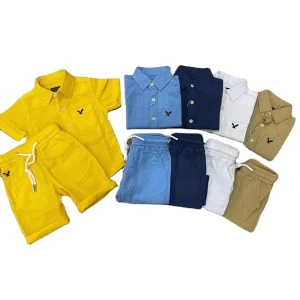 2-12 Years Kids Two Piece Set Boys Clothing Set Summer Workwear Style Casual Boy Suit