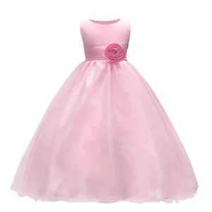 2-14 Years Kids Girls Ball Gown Prom Wedding Bridesmaid Chiffon Summer Party Dress Kids Dresses for Girls Evening Dresses