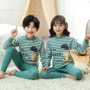2 15 Years Girls and Boys Cloth Sets Pajamas Children’s Boutique Cotton Kids Sleepwear