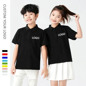 2 15 Years New Design Boy Girl Children Polo Shirts 100% Pique Cotton Embroidery Printed Logo Kids Uniforms School Polo Shirt