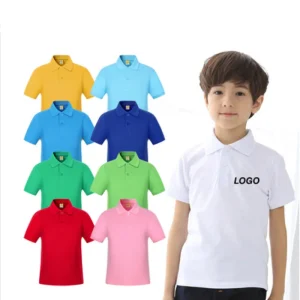 2-15 Years New Design School Uniforms for Boys and Girls 100% Pique Cotton Embroidery Printed Logo Polo Kids Shirt