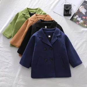 2-6 Years Old Boys Autumn New Medium and Long Style Coat Children’s Clothing