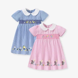 2 7 Years Old Baby Dresses Summer Children’s Princess Dresses Kid Short sleeved Flower Girls Dresses Girls Clothing