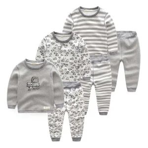 2 Pieces Kids Boys Big Sizes Pajama Children Clothing Set