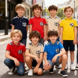 2.4 Dollar Model CAF152 Ages 2-12 Years Cotton Polo Shirts Inner Sublimation Short Sleeve Boys Baby T shirts With Prints