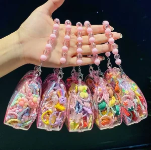 20Pcs Children Cute Flower Elastic Hair Bands Girl Sweet Hair Tie Kid Fashion Hair Accessories Set Gift Box Kids