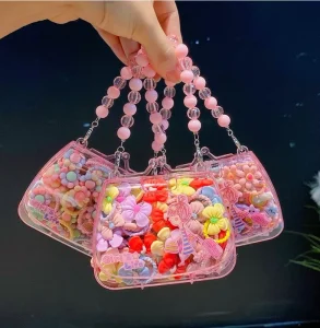 20Pcs Children Cute Flower Elastic Hair Bands Girl Sweet Hair Tie Kid Fashion Hair Accessories Set Gift Box Kids Clips
