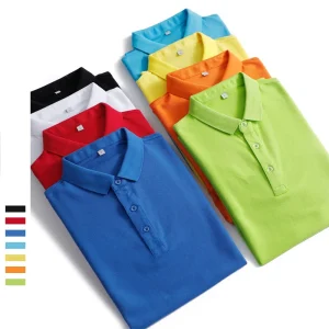 210g Cotton polyester Polo Shirt Short Sleeve Boy Business Open Bottom t Shirt for Men Polo