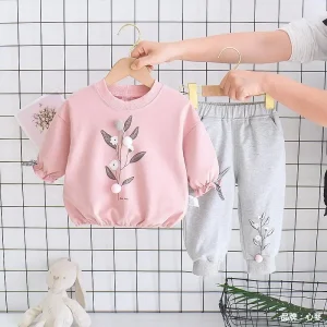 2Pcs Baby Girls Clothing Sets Autumn Winter Toddler Girls Clothes Kids Tracksuit for Girl Suit Children Clothing