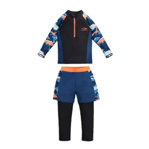 2pcs Kids Boys Long Sleeve Shirt Pants Beach Sport Set Swimsuit UPF 50+ Sun Protective Swimwear Two Piece Rash Guard Swim Suit