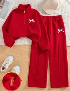 2pcs Tween Girls Casual Butterfly Crew Neck Long Sleeve Sweatshirt and Pants Set Hoodie and Trousers Outfit Autumn Winter Set