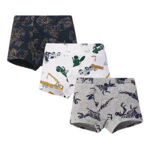 3 Pack Boys Comfort Flex Fit Sport Panties Boxer 100% Cotton Kids Underwear