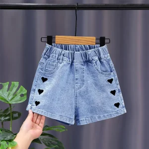 36 Designs Girls Denim Shorts Summer Children’s Bow Casual Pants Fashion Kids Clothes Shorts for Girl 2-10Years