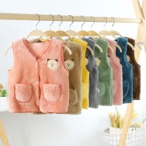 37 Colors Children’s Vest Spring Autumn Winter Double-Sided Velvet Vest Kid Waistcoat Baby Clothing