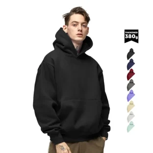 380g Thick High Quality Men’s Plain Hoodie Customized Oversize Men’s Hoodies & Sweatshirts Boy