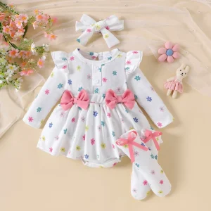 3Pcs Newborn Kids Clothing Children Clothes Baby Girl Set Toddler Outfits