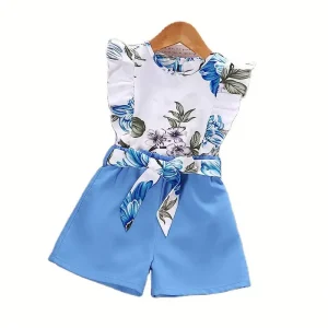 4 7 Years Kids Girls Dresses Cotton Set Summer Toddler Clothes Baby Girl Clothing Outfits