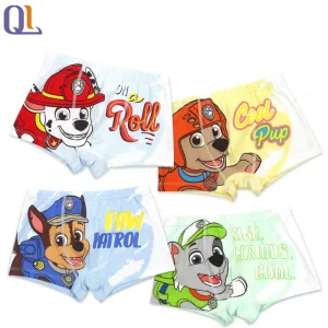 4 Pcs Customized Cotton Children Underwear Boys Panties Kids Baby Briefs Cartoon Print Cotton Underwear Comfortable Breathable