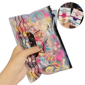 40pcs Set High Elastic Rubber Baby Girl Hair Band Cartoon Flower Kids Hair Band Cute Hair Rope for Children Accessories