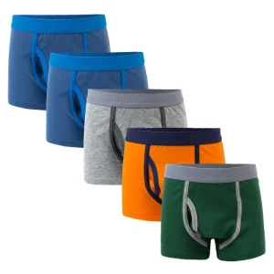 5 Pack Boys Comfort Flex Fit Sport Panties Boxer 100% Cotton Underwear