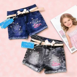 5.5 Dollar Model YQ320 Size 2-5 Years Summer Kids Girls Denim Shorts European and American Style Children’s Jeans Shorts