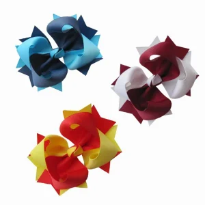 5.5 Inch Big Size Grosgrain Ribbon Beautiful Hair Bow Baby Girls Hair Accessories