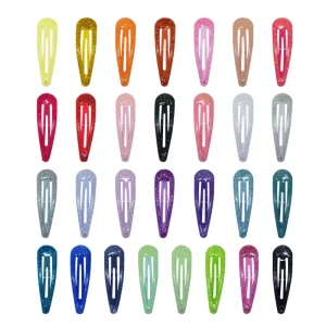 5cm Glitter BB Hair Snap Clips for Kids