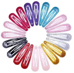 5cm Metal Kids Barrettes Cute Hair Pins Glitter Snap Hair Clips for Girls Hair Accessories
