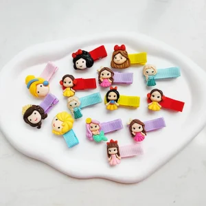 5pcs Cute Princess Design Cartoon Hairpins Fashion Hair Accessories for Baby Girls and Kids