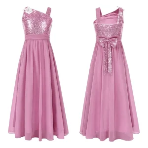 6-14 Years Girls Bow Tulle Dress Custom Oem Casual Dresses Wedding Flower Child Dress Princess Birthday Party Pageant Ball Gown