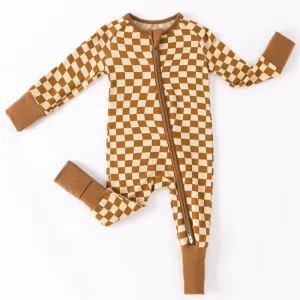 61 Different Prints Bamboo Fiber Pajamas Jumpsuit Factory Custom Infant Toddler Boy Girl Zipper Sleepwear Baby Footie Romper