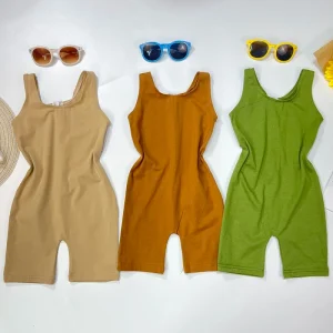 6M-16T Girls Shorts Jumpsuit for Baby Girl Children Clothes One Piece Jumpsuit Kids Summer Toddler Girls Shorts