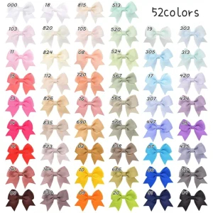 6cm pink Hair Bows for Girls Children’s Bow Hairpin Solid Color Hair Accessories Mini Hair Bows Barrette Back to School Outfit