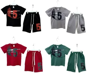 8-16 Yrs Summer Tshirts and Shorts Sets for Boys Cotton Teen Boys Sports Clothing Sets